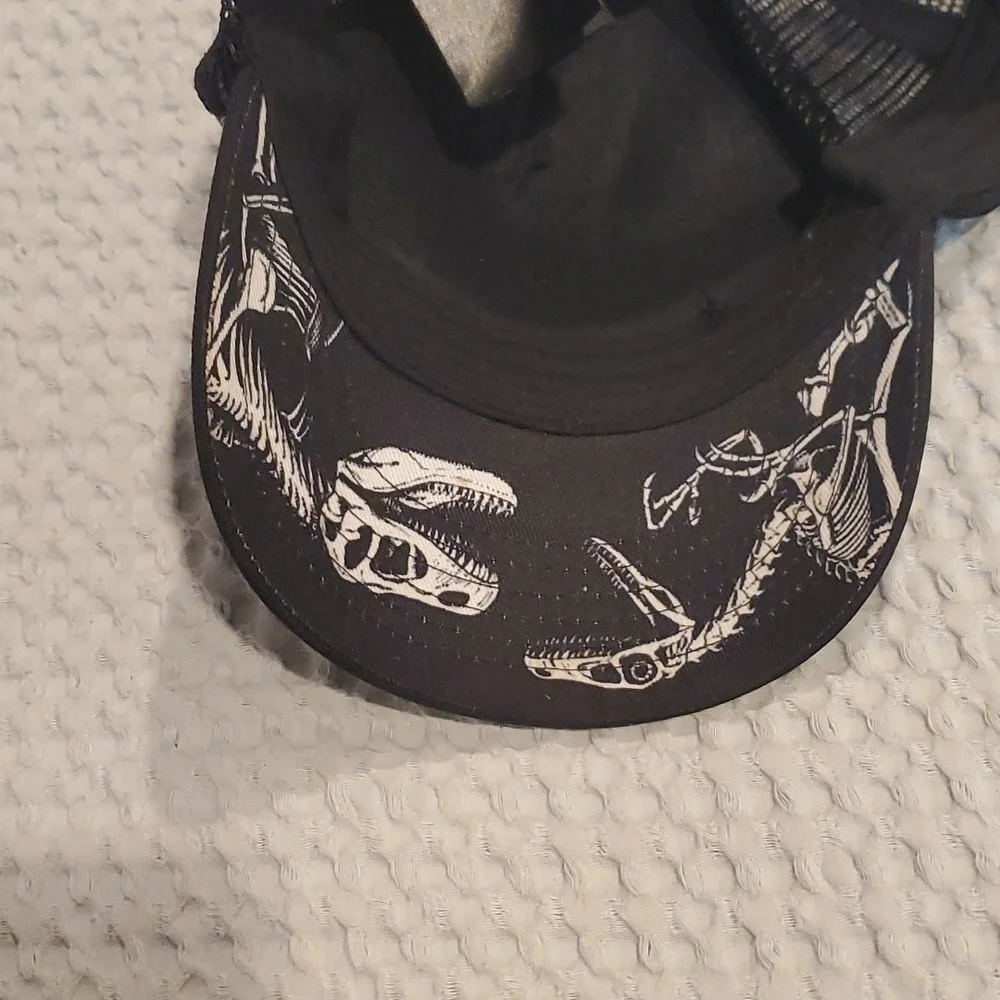 Jurassic World Black Dinosaur Baseball Cap - Black & Silver 1 1/2 to 4 years